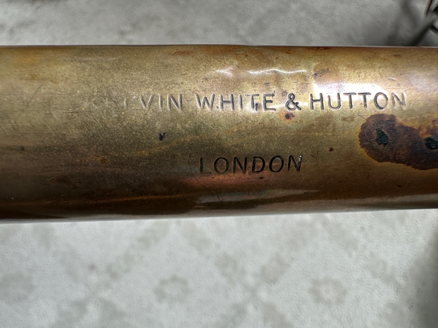 Antique British Brass Naval Telescope By Calvin, White & Hutton London Engraved S. S. 'Cheyenne' 32'L [Photo 5]
