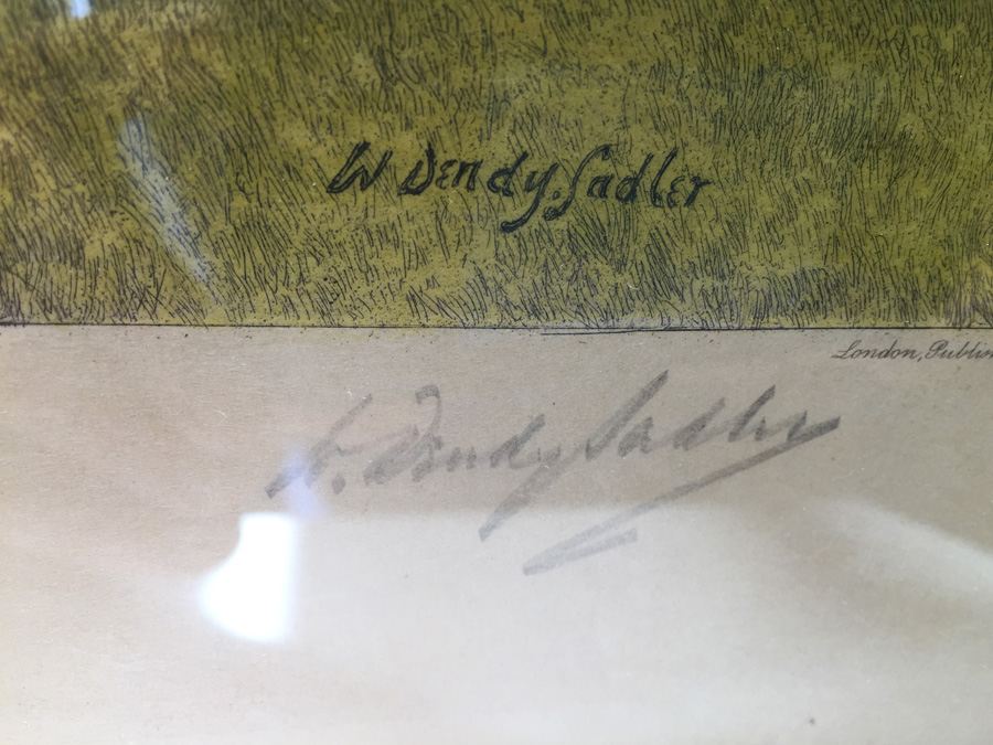 W Dendy Sadler Etching 1920 Pencil Signed by W Dendy Sadler [Photo 3]