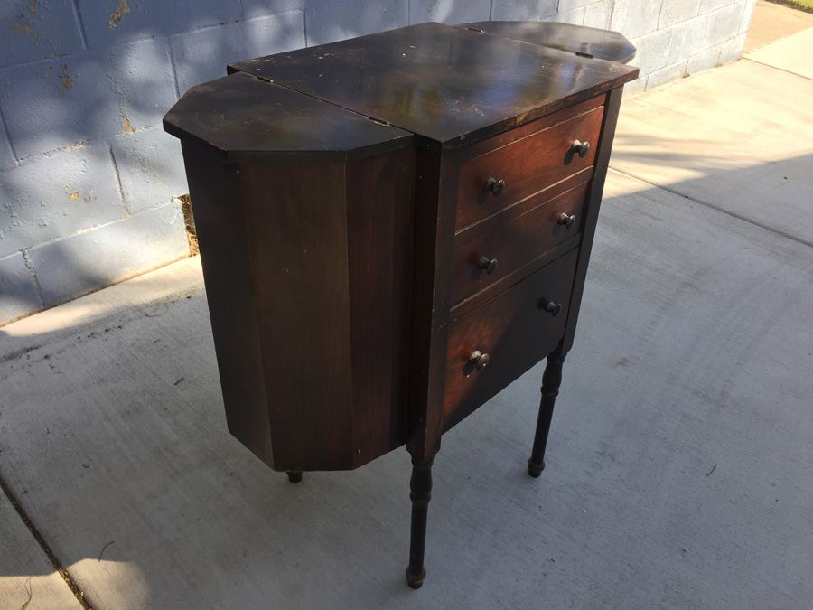 Vintage Martha Washington-Style Sewing Cabinet [Photo 4]