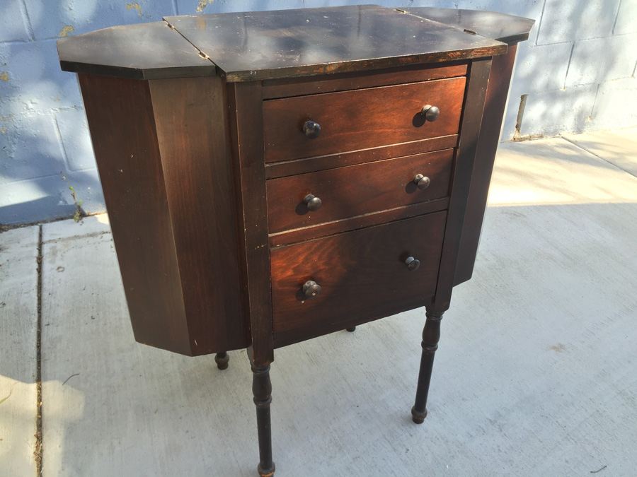 Vintage Martha Washington-Style Sewing Cabinet [Photo 2]