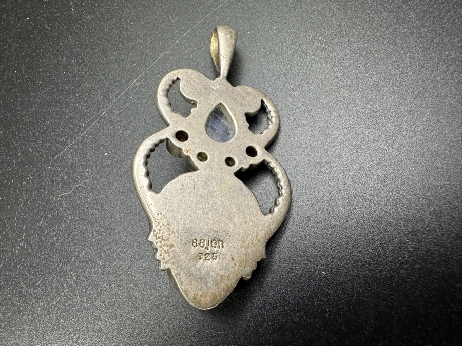 Sterling Silver Pendant With Stones 2.3'L 18.5g [Photo 4]