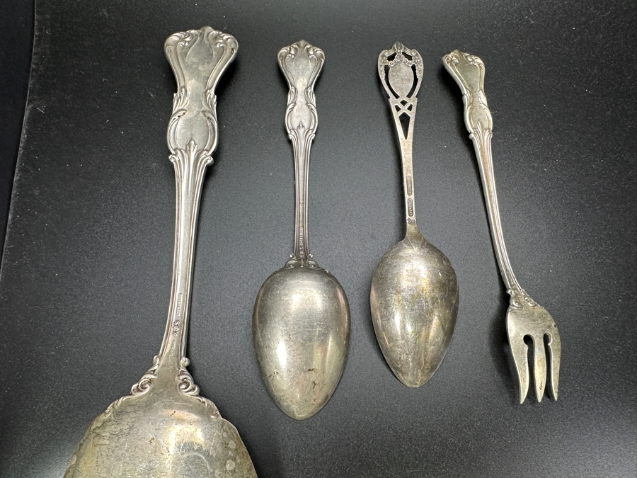 (3) Sterling Silver Spoons & (1) Sterling Silver Fork 160.5g Sterling Silver Melt Value $217 [Photo 4]