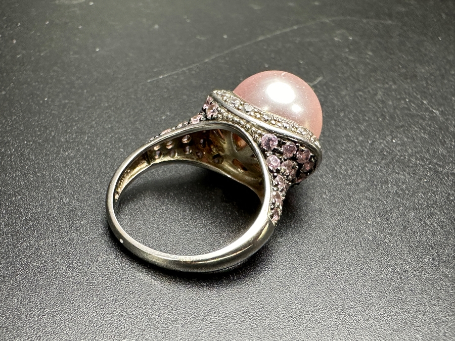 Sterling Silver Ring Size 8 9.6g	 [Photo 4]