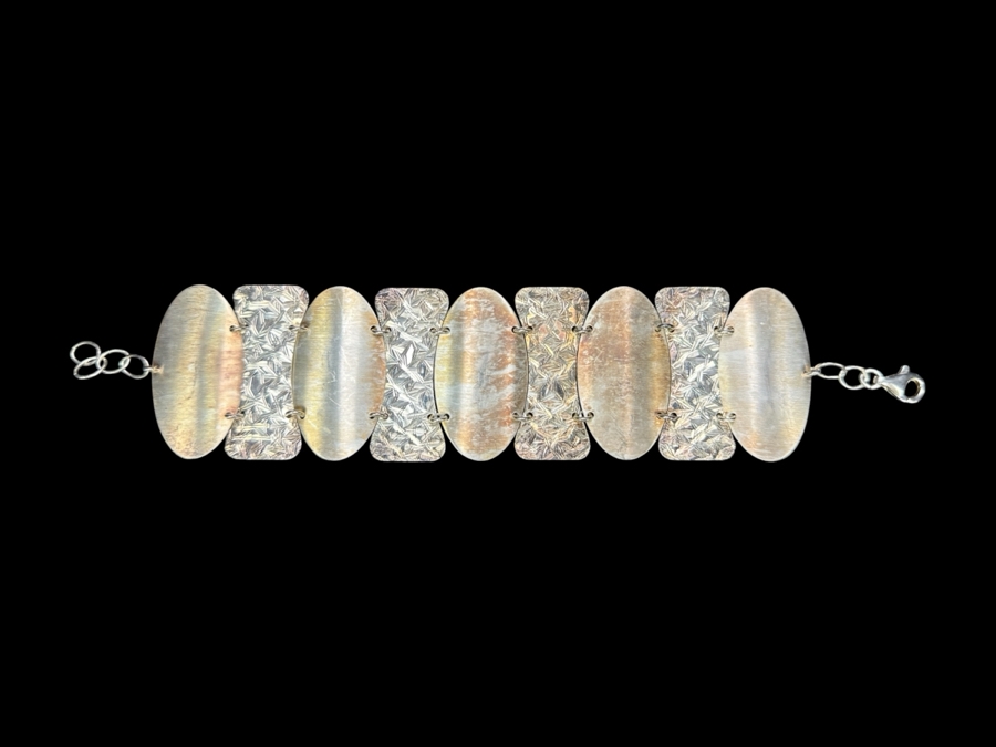 Sterling Silver Italian 7.5' Bracelet 35.8g