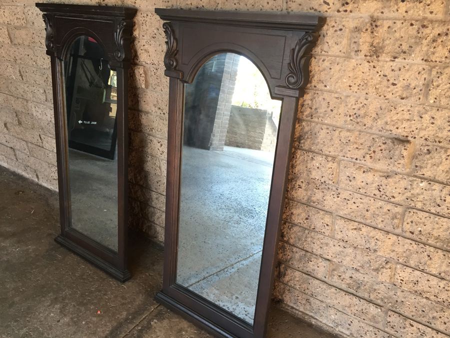 Pair of Wooden Mirrors [Photo 6]