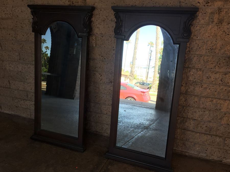 Pair of Wooden Mirrors [Photo 4]