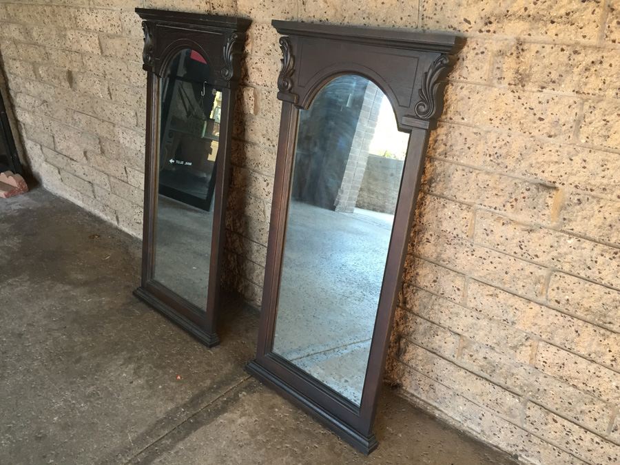 Pair of Wooden Mirrors [Photo 5]