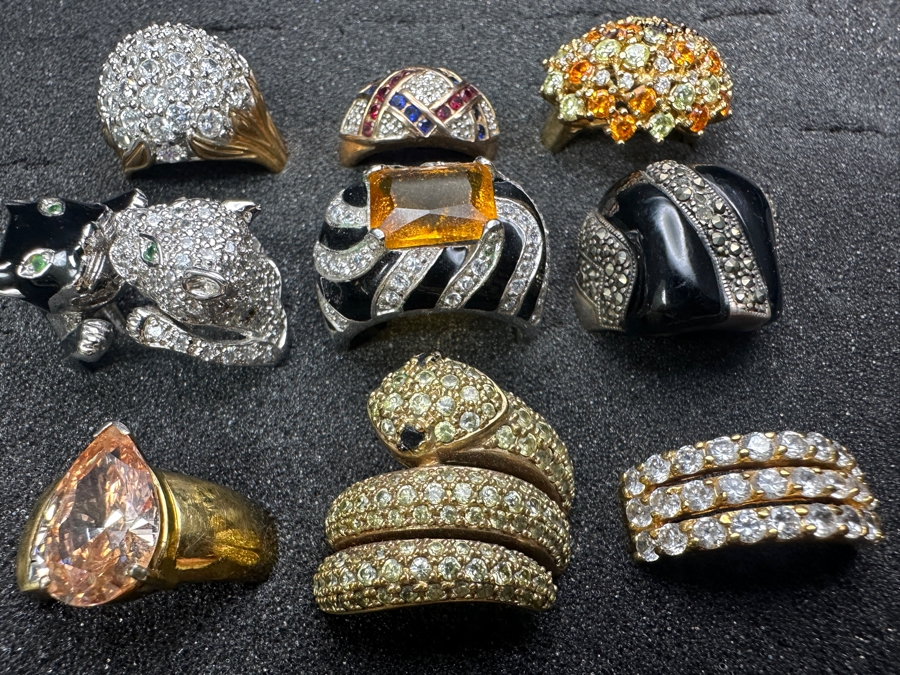 (9) Costume Jewelry Rings [Photo 2]