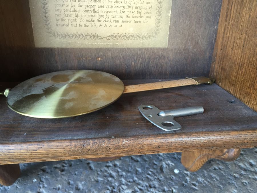 Reproduction Regulator Clock - New England Clock  Farmington, Conn. 1974 [Photo 11]