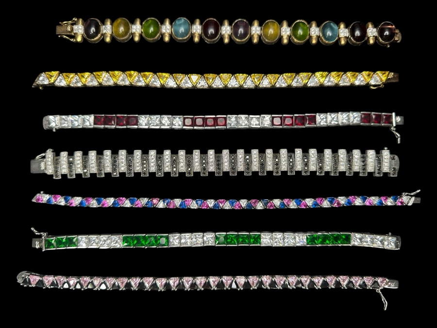 (7) CZ Costume 8' Bracelets