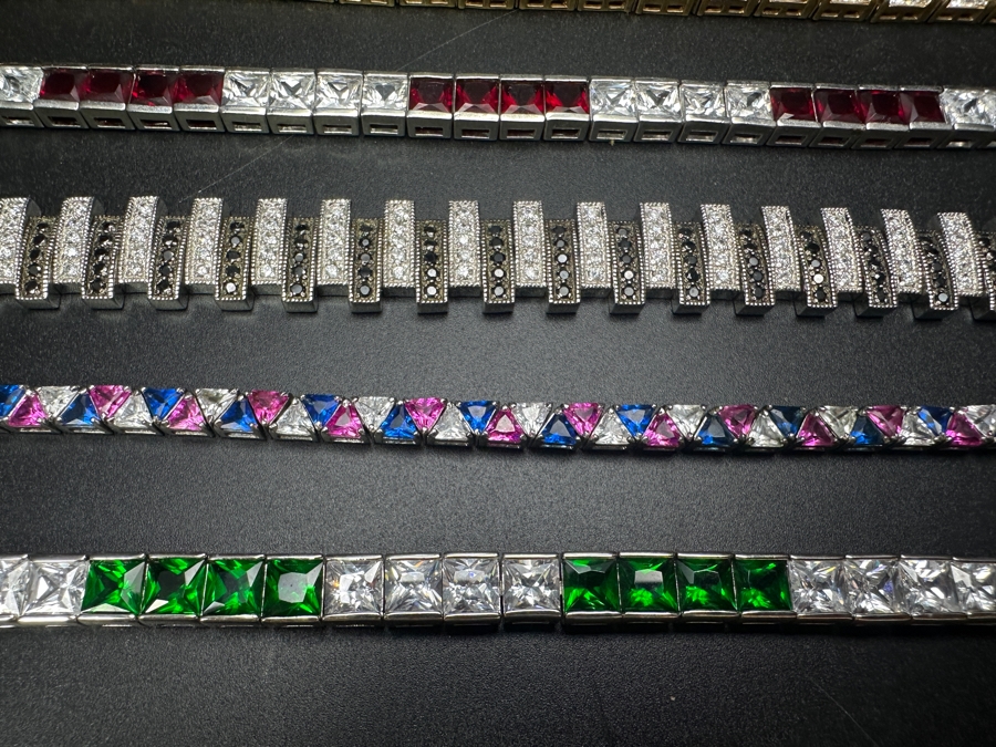 (7) CZ Costume 8' Bracelets [Photo 3]