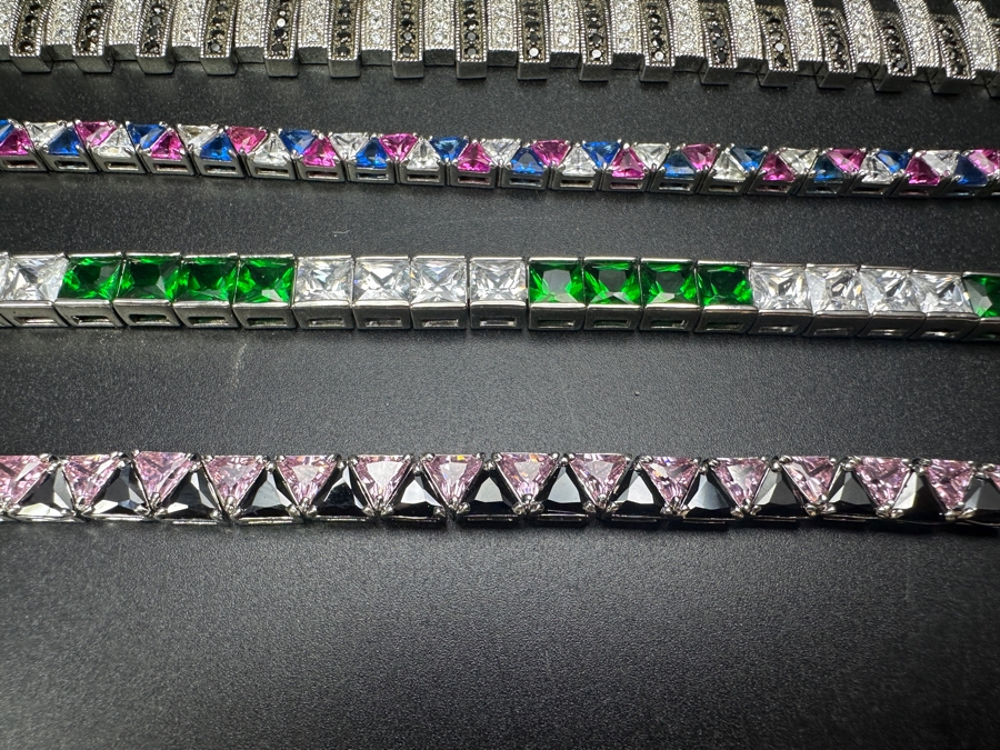 (7) CZ Costume 8' Bracelets [Photo 2]
