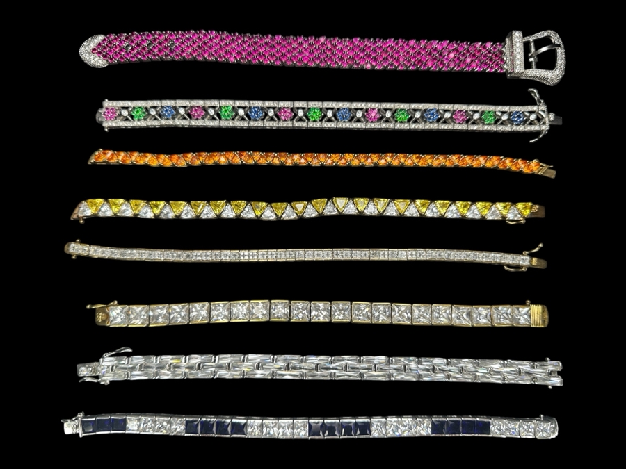 (8) CZ Costume 8' Bracelets