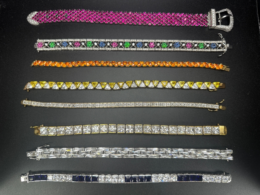 (8) CZ Costume 8' Bracelets [Photo 2]