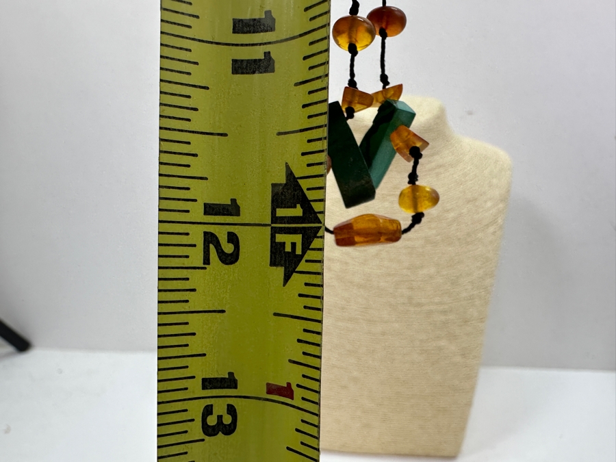 Amber & Malachite 24' Necklace [Photo 4]