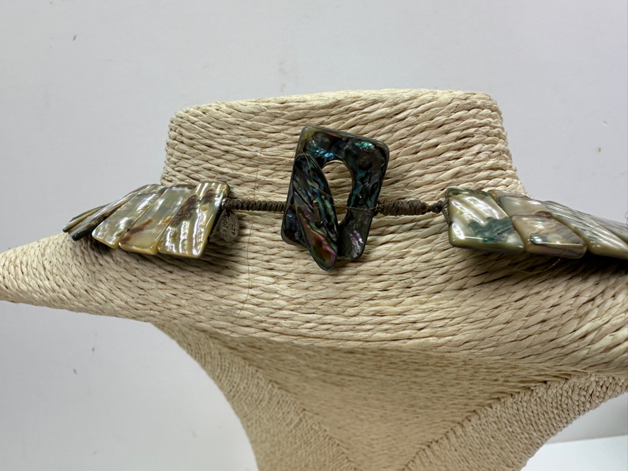 Abalone Shell Statement Necklace [Photo 3]