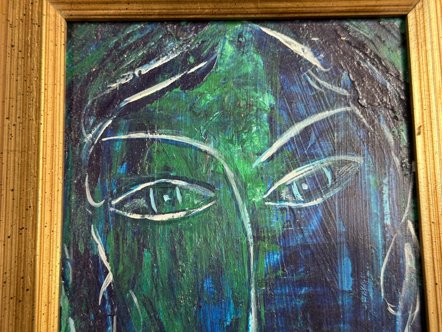 Aad Van Der Heyde (-2018, Dutch) Original Oil Painting On Board Titled 'Arii' Titled And Signed Verso Moorea (Island In French Polynesia) Dated 1996 5 X 7 Framed 13 X 15 [Photo 4]