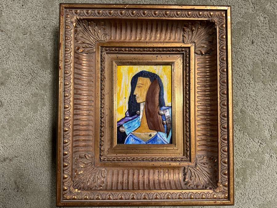 Aad Van Der Heyde (-2018, Dutch) Original Mixed Media Painting On Board Titled 'Moeata' Titled And Signed Verso Moorea (Island In French Polynesia) 5 X 7 Framed 13 X 15 [Photo 2]