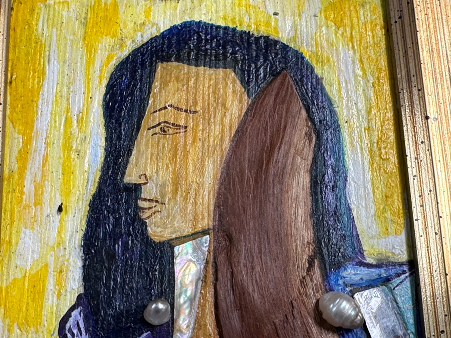 Aad Van Der Heyde (-2018, Dutch) Original Mixed Media Painting On Board Titled 'Moeata' Titled And Signed Verso Moorea (Island In French Polynesia) 5 X 7 Framed 13 X 15 [Photo 7]