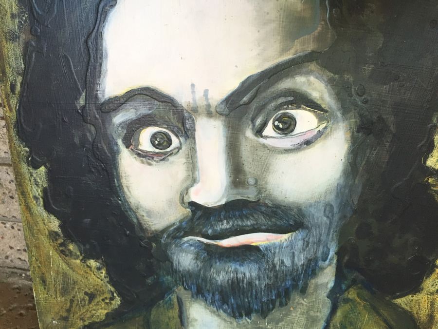 Original Painting by Grafa (La Jolla, CA Artist Deceased) of Charles Manson 1970 [Photo 3]