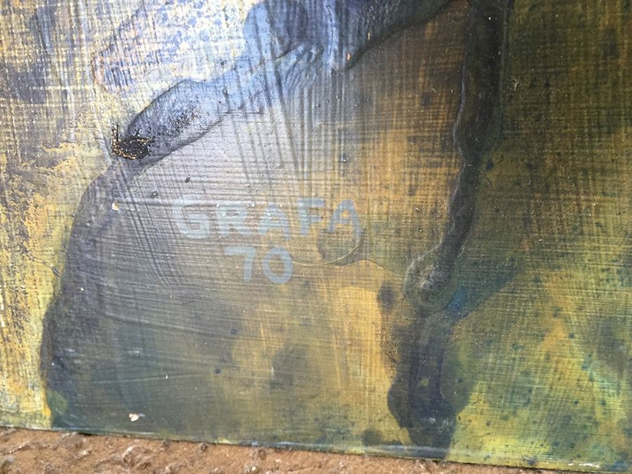 Original Painting by Grafa (La Jolla, CA Artist Deceased) of Charles Manson 1970 [Photo 2]