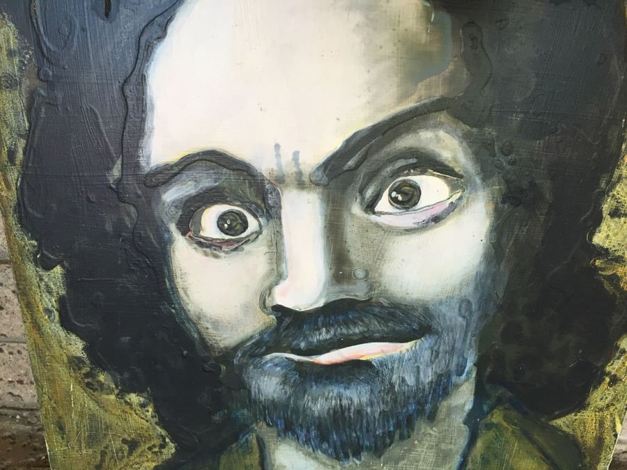 Original Painting by Grafa (La Jolla, CA Artist Deceased) of Charles Manson 1970 [Photo 5]