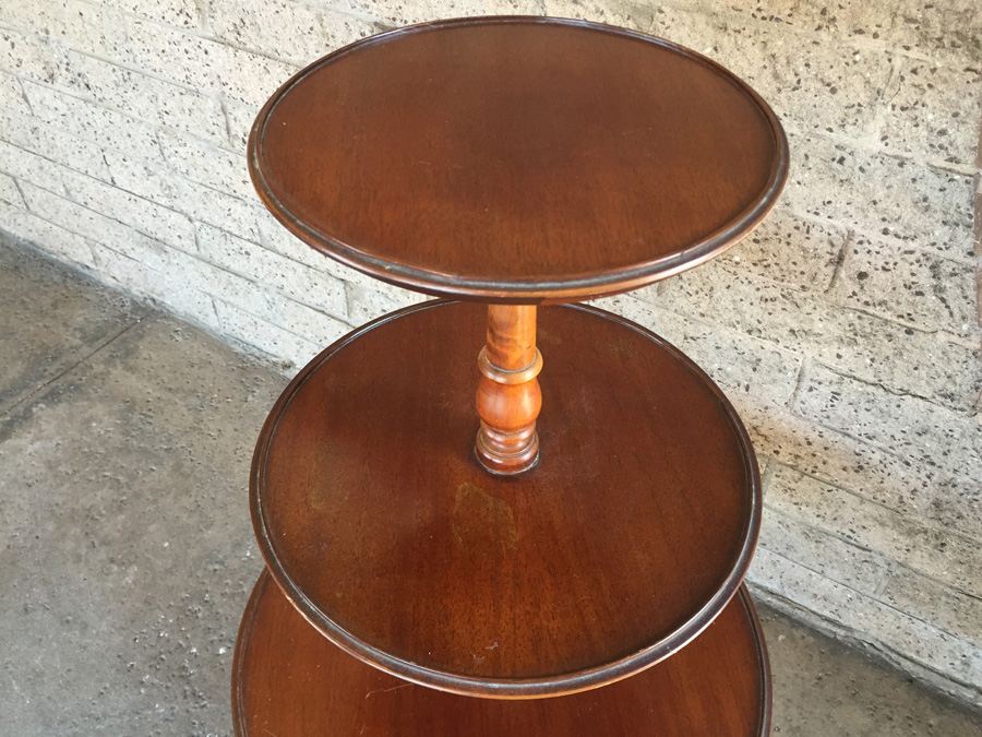 Chippendale Style Mahogany 3-Tier Dumb Waiter [Photo 6]