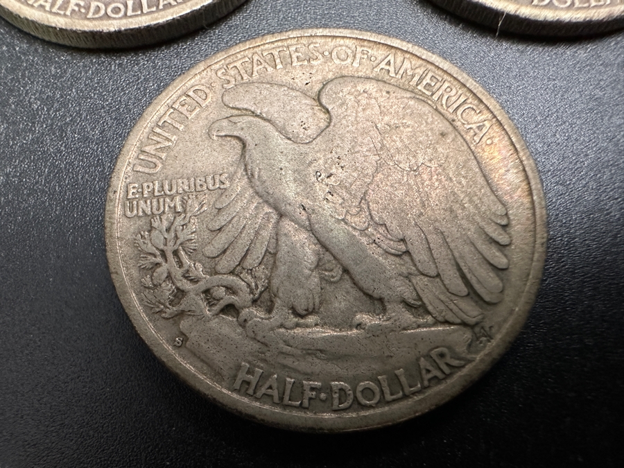 (3) Standing Walking Liberty Silver Half Dollars:  1940 S, 1941 S & 1941 S [Photo 10]