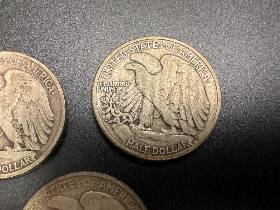 (3) Standing Walking Liberty Silver Half Dollars:  1940 S, 1941 S & 1941 S [Photo 8]