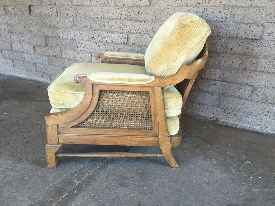 Cushioned Chair With Cane Back and Cane Sides (Very Heavy and Solid) [Photo 3]