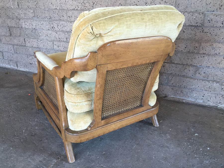 Cushioned Chair With Cane Back and Cane Sides (Very Heavy and Solid) [Photo 4]