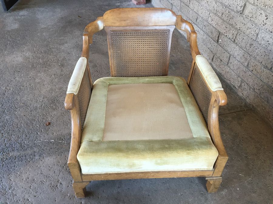 Cushioned Chair With Cane Back and Cane Sides (Very Heavy and Solid) [Photo 7]