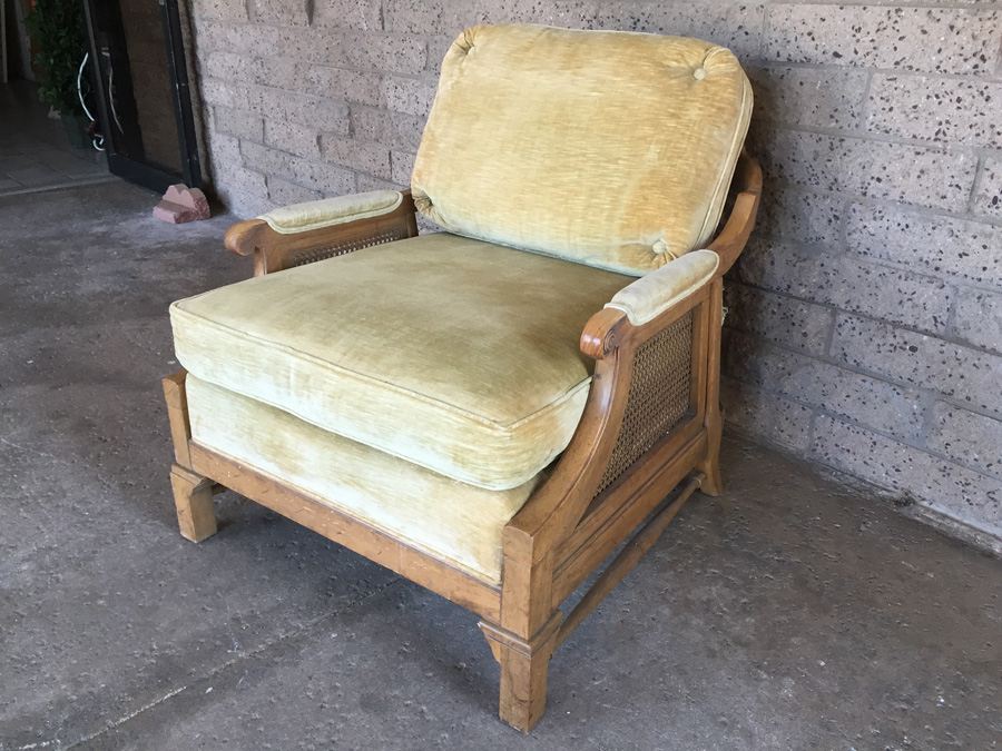 Cushioned Chair With Cane Back and Cane Sides (Very Heavy and Solid) [Photo 2]