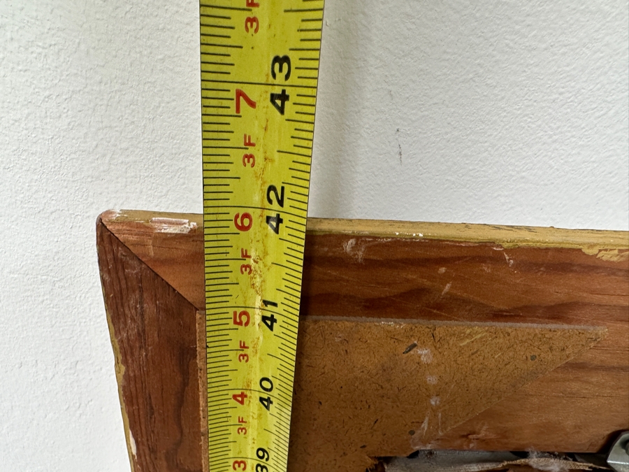 Stunning Original Oil Painting On Canvas Of Horses With Jockeys Racing At A Track Signed 'Bueno' 1962 Lower Right - Provenance From The Former Owner Of The Hotel Del Coronado 55 X 35 Framed 61.5 X 42 [Photo 20]