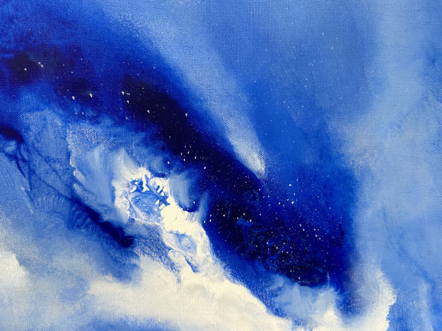 Peter Everly Original Acrylic Painting On Canvas Of The Heavens Above Surrealist Painting 60 X 48 [Photo 3]