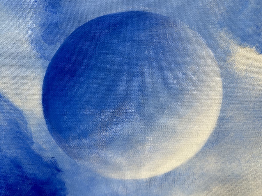 Peter Everly Original Acrylic Painting On Canvas Of The Heavens Above Surrealist Painting 60 X 48 [Photo 4]