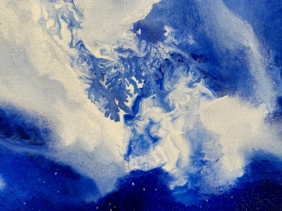 Peter Everly Original Acrylic Painting On Canvas Of The Heavens Above Surrealist Painting 60 X 48 [Photo 5]