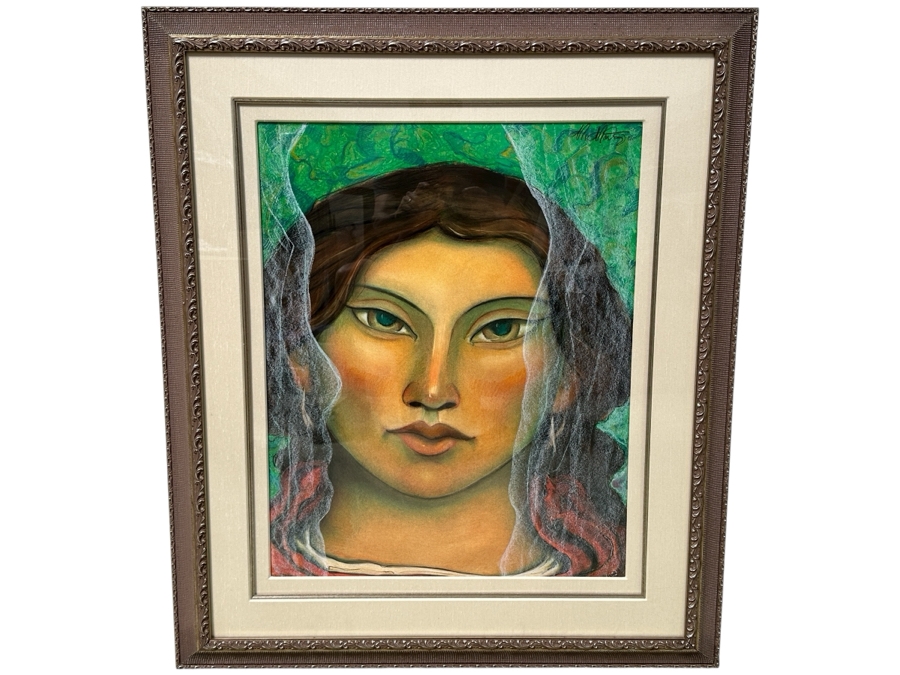 Miguel Martinez (B. 1951, New Mexico) Original Pastel On Paper Dated 2001 Artist Signed Upper Right 22' X 28' Framed 35' X 41' Estimate $1,500-$2,500 [Photo 2]