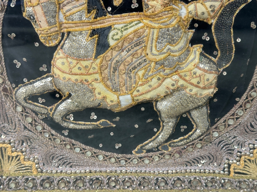 Just Added - Framed Burmese Kalaga Tapestry 24 X 24 [Photo 5]