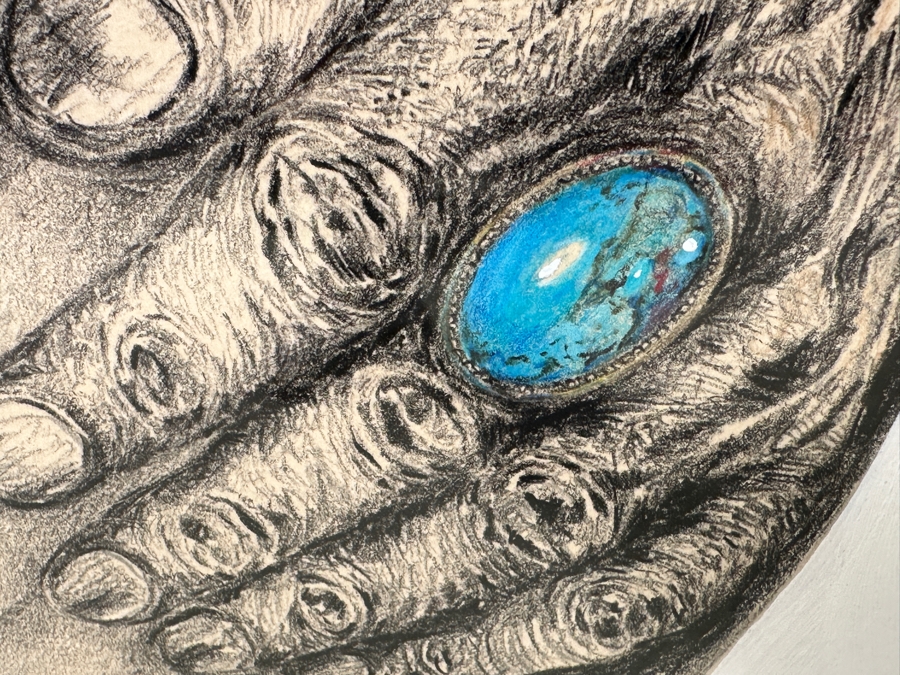 Just Added - Guillermo (GMO) Acevedo (1920-1988, Peruvian/American) Original Mixed Media Painting On Paper 24 X 36 Framed 32 X 44 [Photo 7]