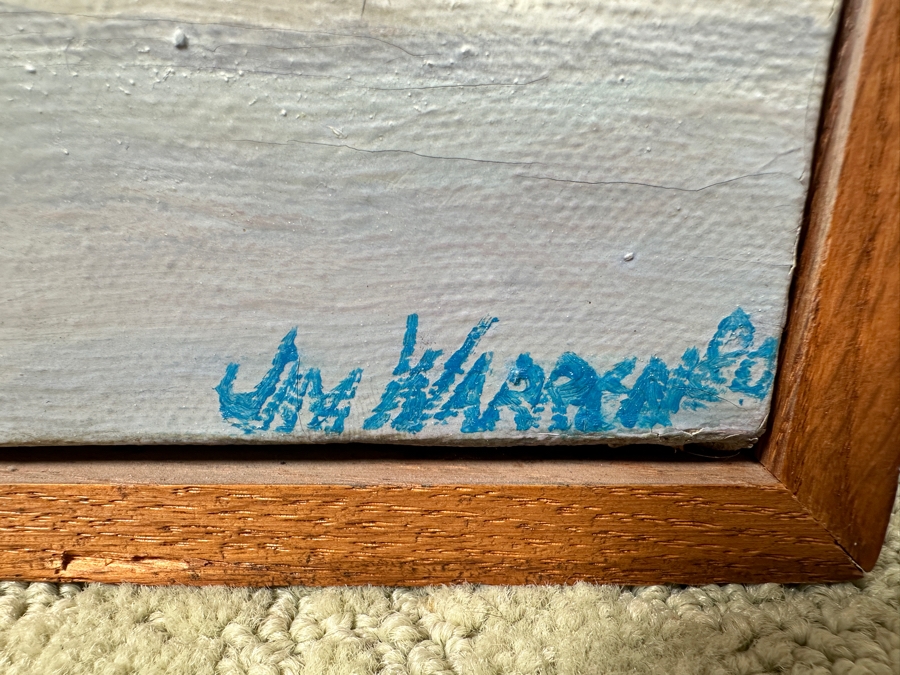 Just Added - Jim Warren (Born 1949, Florida) Original Oil On Canvas Seascape Painting Of The Sky And Clouds Signed Lower Right Dated 1980 48 X 60 [Photo 5]