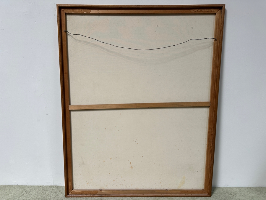 Just Added - Jim Warren (Born 1949, Florida) Original Oil On Canvas Seascape Painting Of The Sky And Clouds Signed Lower Right Dated 1980 48 X 60 [Photo 8]