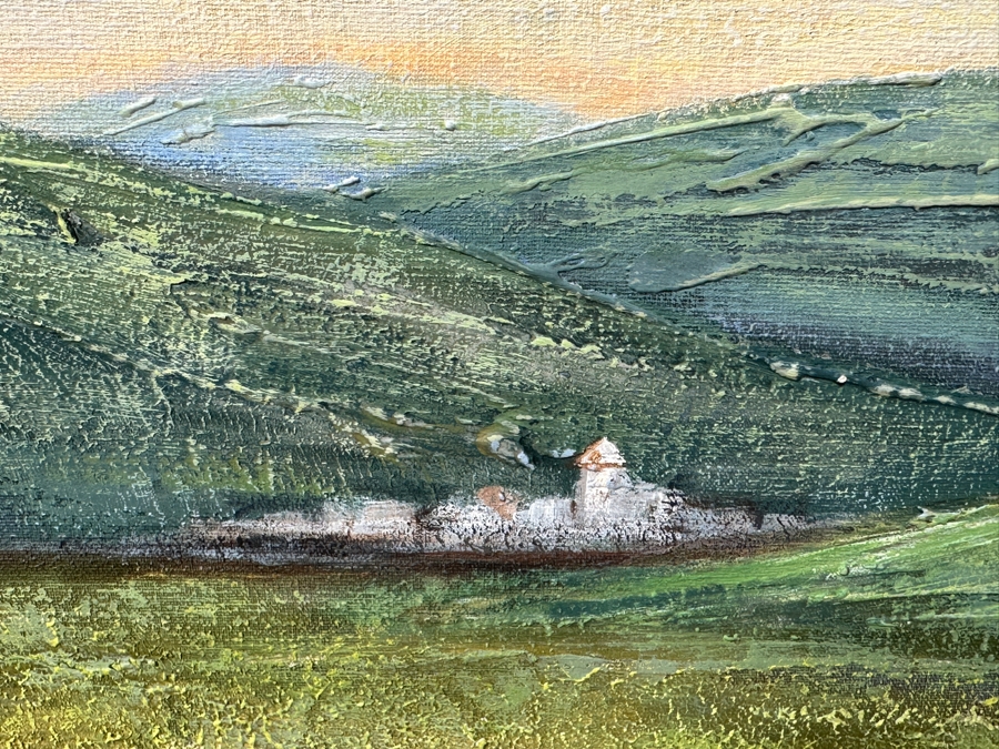 Just Added - Original Plein Air Oil Painting On Canvas Signed And Dated 1975 Verso E. Barnett Titled '# 170' 35.5 X 27.5 Framed 42.5 X 36 [Photo 4]