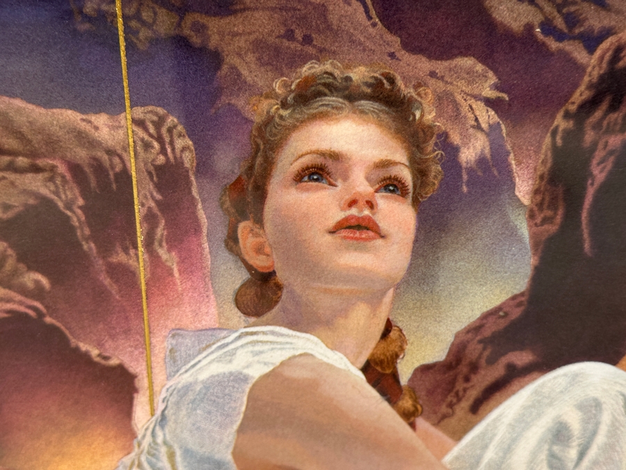 Just Added - Manuel Nunez Hand Signed Limited Edition 23k Gold Leaf Giclee Print Numbered 26 Of 175 15.5 X 27 Framed 32 X 43 [Photo 4]