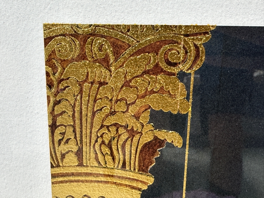 Just Added - Manuel Nunez Hand Signed Limited Edition 23k Gold Leaf Giclee Print Numbered 26 Of 175 15.5 X 27 Framed 32 X 43 [Photo 5]