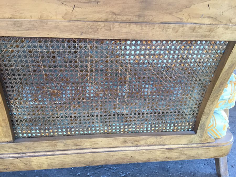 Cushioned Sofa With Cane Back and Cane Sides (Very Heavy and Solid) [Photo 9]