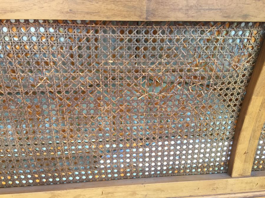 Cushioned Sofa With Cane Back and Cane Sides (Very Heavy and Solid) [Photo 7]