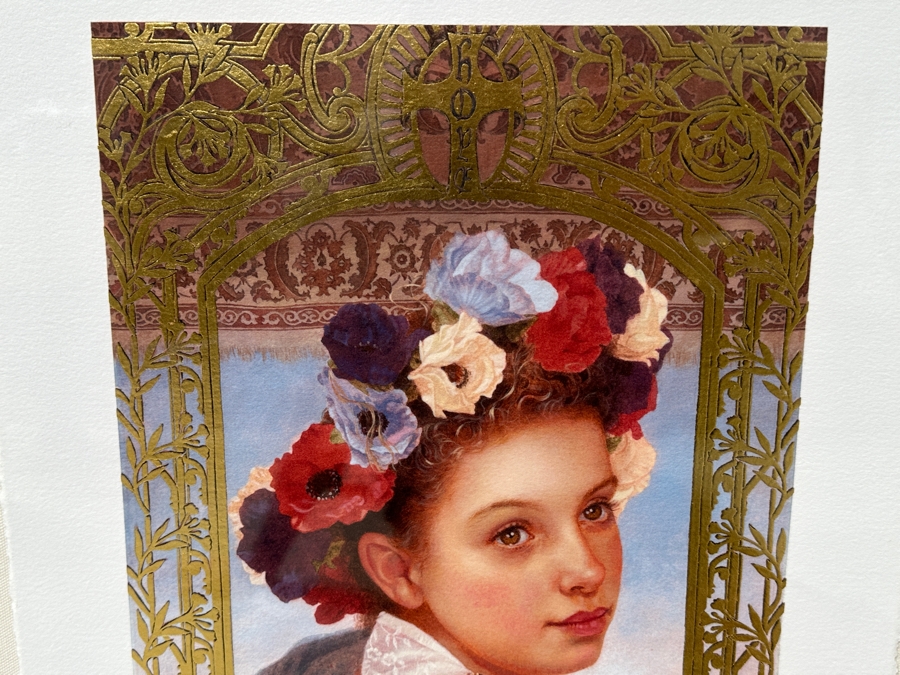 Just Added - Manuel Nunez Hand Signed Limited Edition 23k Gold Leaf Giclee Print Numbered 19 Of 125 10 X 16 Framed 24 X 31 [Photo 2]