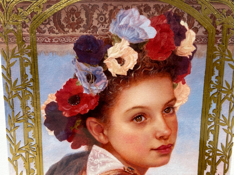 Just Added - Manuel Nunez Hand Signed Limited Edition 23k Gold Leaf Giclee Print Numbered 19 Of 125 10 X 16 Framed 24 X 31 [Photo 5]