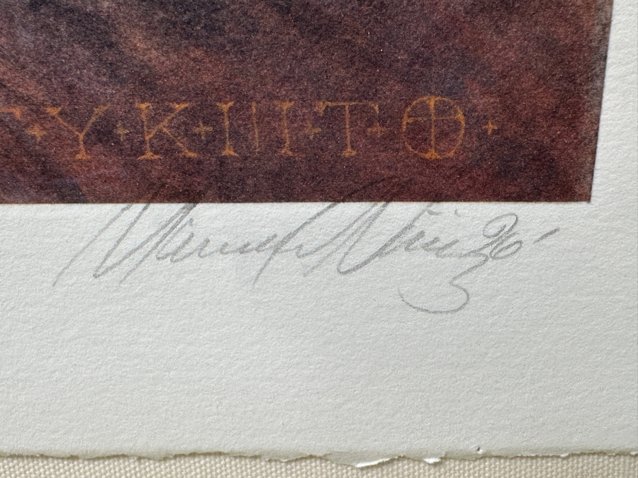 Just Added - Manuel Nunez Hand Signed Limited Edition 23k Gold Leaf Giclee Print Numbered 19 Of 125 10 X 16 Framed 24 X 31 [Photo 8]